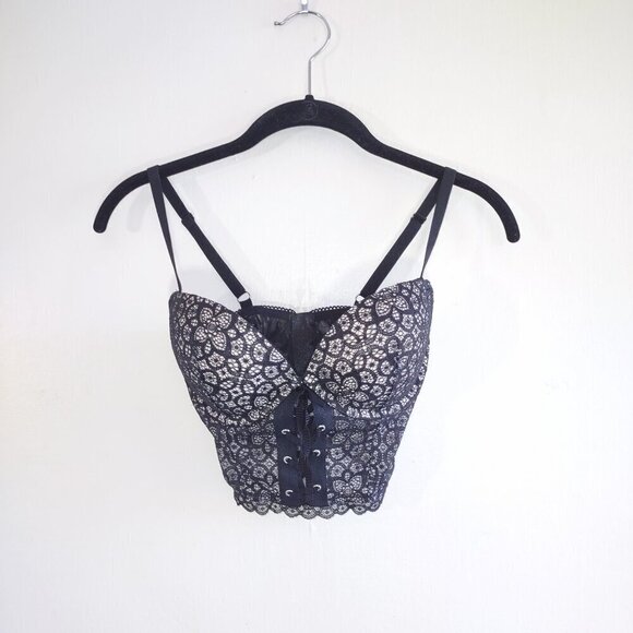 Victoria Secret Lace Bustier Corset Whimsigoth Indie Coquette Size 32 DD NWOT - Picture 4 of 12